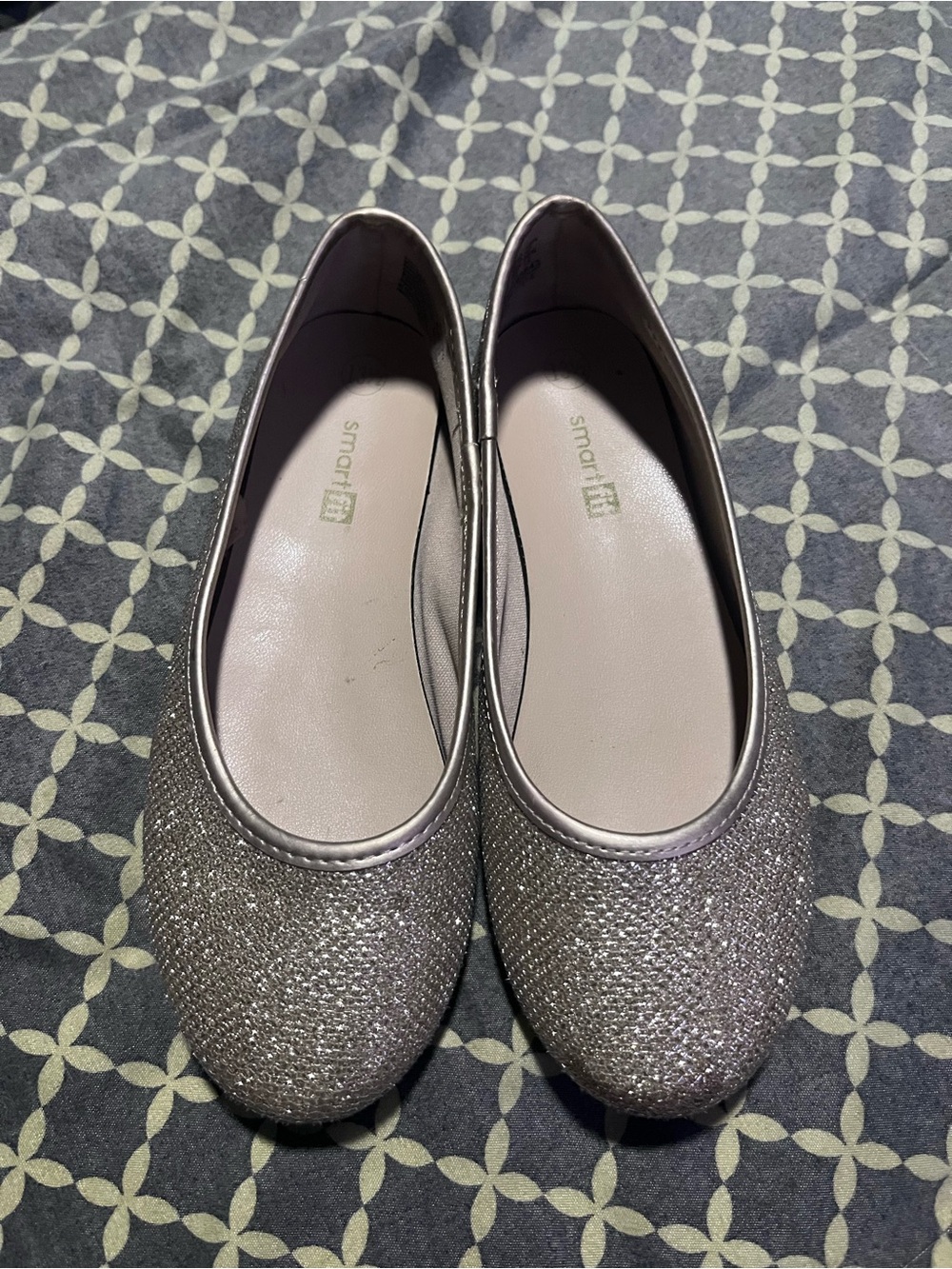 Smart Fit Gold Glitter Ballet Flats